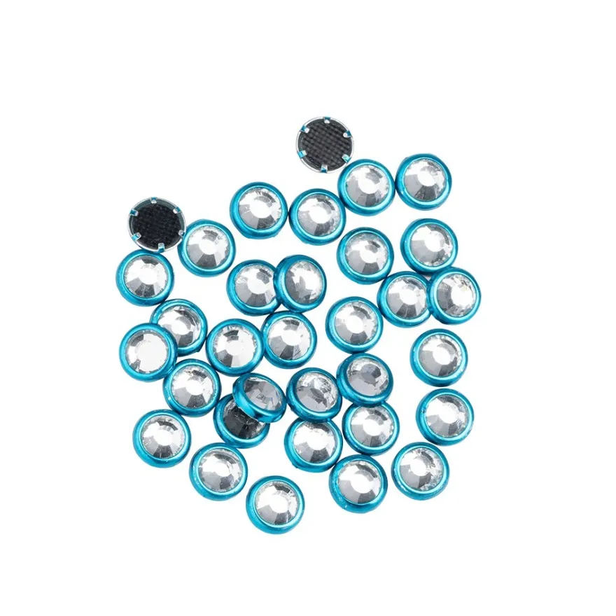 Hot-Fix Glas-Kristalle zum Aufbügeln, Ø 5mm, türkis, 100 Stück
