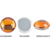 Hot-Fix Halbperlen zum Aufbügeln, Ø 6mm, orange, 100 Stück