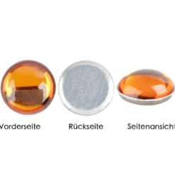 Hot-Fix Halbperlen zum Aufbügeln, Ø 6mm, orange, 100 Stück