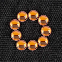 Hot-Fix Halbperlen zum Aufbügeln, Ø 6mm, orange, 100 Stück