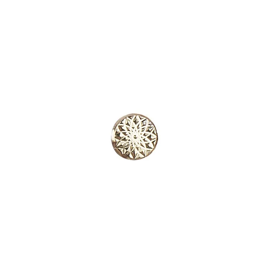 Hot-Fix Metallic-Relief-Nieten 3 zum Aufbügeln, Ø 6mm, gold, 100 Stück