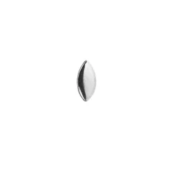 Hot-Fix Navette-Nieten zum Aufbügeln, 4mm x 7mm, silber, 200 Stück