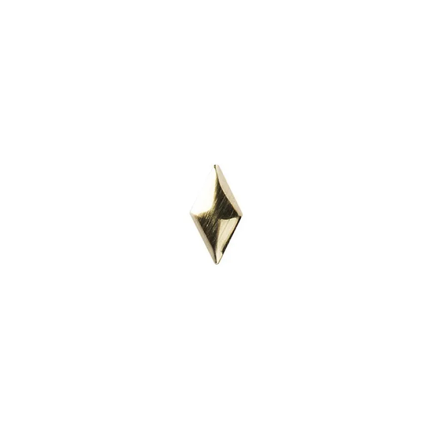 Hot-Fix Raute-Nieten zum Aufbügeln, 5mm x 10mm, hellgold, 200 Stück