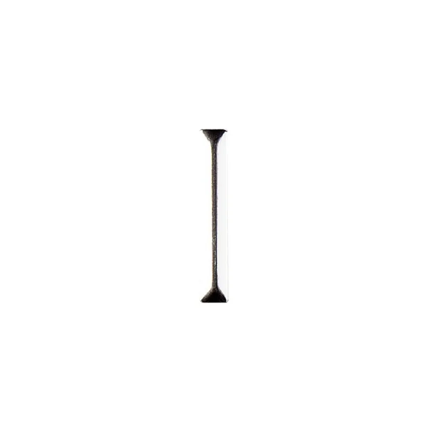 Hot-Fix Stäbchen-Nieten zum Aufbügeln, 2mm x 19mm, silber, 100 Stück