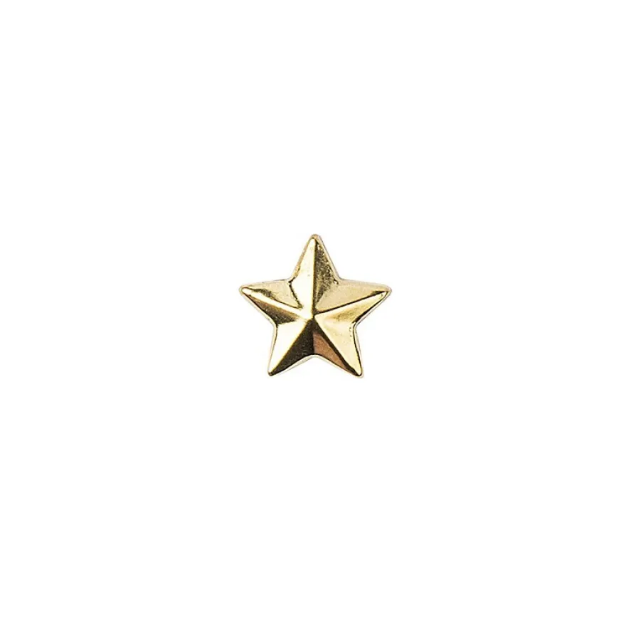Hot-Fix Stern-Nieten zum Aufbügeln, Ø 10mm, gold, 100 Stück