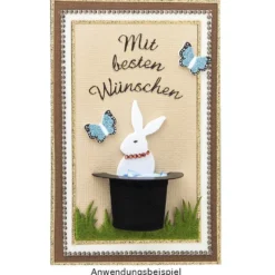 Hüte, Zylinder, schwarz beflockt, 2,5cm hoch, 40 Stück