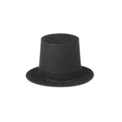 Hüte, Zylinder, schwarz beflockt, 2,5cm hoch, 40 Stück