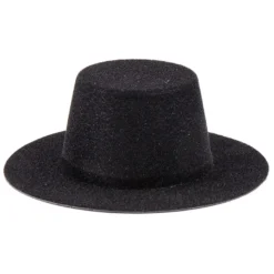Hüte, Zylinder, schwarz beflockt, 2,5cm hoch, 10 Stück