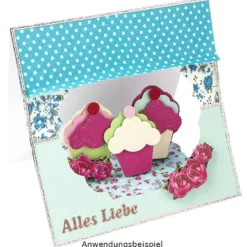 Jumbo-Stanzer, Cupcake, 7,3cm x 4,9cm