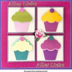 Jumbo-Stanzer, Cupcake, 7,3cm x 4,9cm