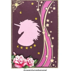 Jumbo-Stanzer, Einhorn, 6,6cm x 6,5cm