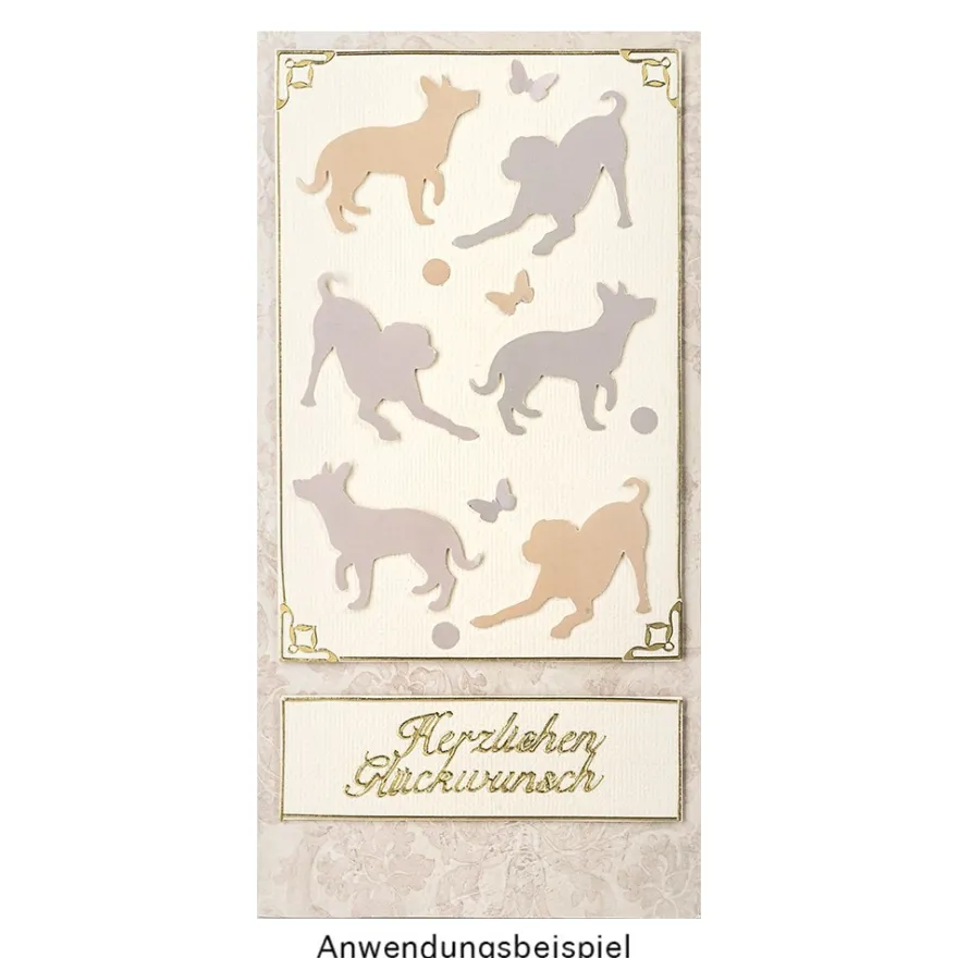 Jumbo-Stanzer, Hunde, 6,8cm x 6,7cm