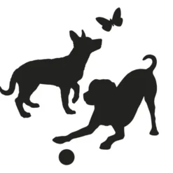 Jumbo-Stanzer, Hunde, 6,8cm x 6,7cm