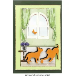 Jumbo-Stanzer, Hunde, 6,8cm x 6,7cm