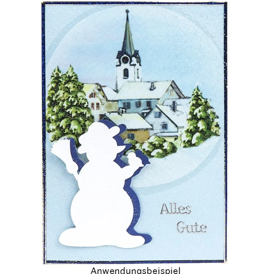 Jumbo-Stanzer, Schneemann, 6 x 4cm