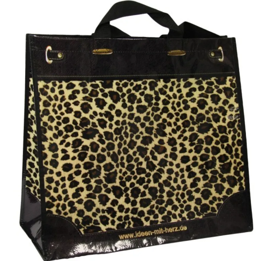 Jumbo-Tasche Leopard-Optik, 45cm x 40cm x 20cm