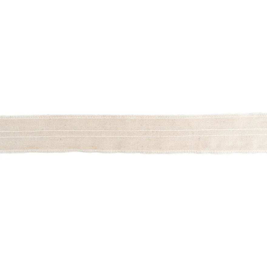 Juteband mit Spitze, Design 4, 4,7cm breit, 5m lang, auf Rolle, natur