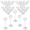 Kartenhalter, Herz, Ø 3,2cm, 8,6 cm hoch, silber, 25 Stück