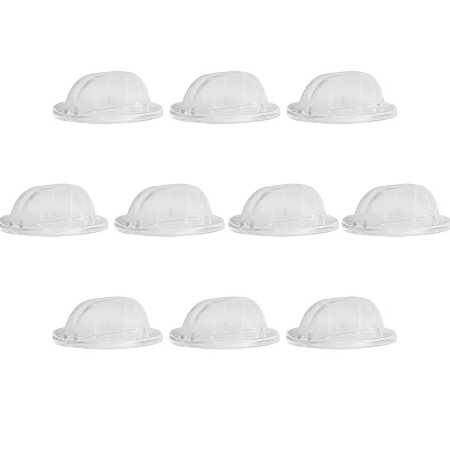 Kartenhalter, rund, Ø2,5cm, Schlitz 1mm breit, transparent, 10 Stück