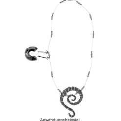 Kaschierperlen, Ø 4mm, anthrazit-metallic, 100 Stück
