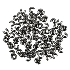 Kaschierperlen, Ø 4mm, anthrazit-metallic, 100 Stück