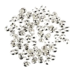 Kaschierperlen, Ø 4mm, silberfarben, 100 Stück