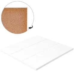 Keramik-Fliese, eckig mit 9 Quadraten, 16cm x 16cm, weiß, unbehandelt