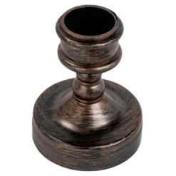 Kerzenhalter, Design 1, 7cm hoch, antik-kupfer, 2 Stück