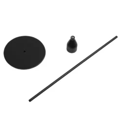 Kerzenhalter, für Stabkerzen, 3 verschiedene Höhen, Fuß Ø 10cm, schwarz, 3 Stück