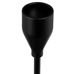 Kerzenhalter, für Stabkerzen, 3 verschiedene Höhen, Fuß Ø 10cm, schwarz, 3 Stück