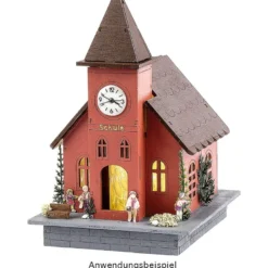 Kirche, Holz, zum Zusammenbauen, 22,5cm x 11,5cm x 13,5cm