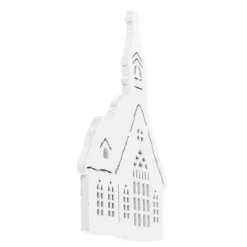 Kirchen, Holz, 13,4cm x 8,6cm x 0,5cm, weiß, 12 Stück