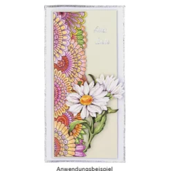 Klappkarten-Set, weiß, DIN lang 10,5cm x 21cm, 240g/m², inkl. Umschläge, 50 Stück