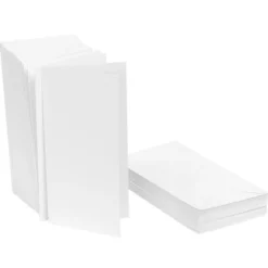 Klappkarten-Set, weiß, DIN lang 10,5cm x 21cm, 240g/m², inkl. Umschläge, 50 Stück