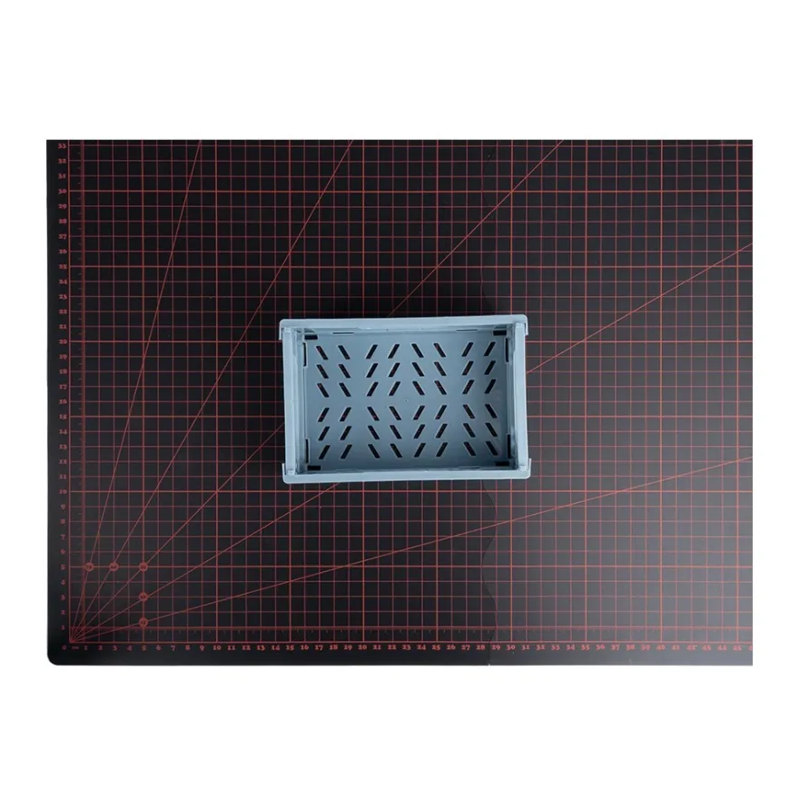 Klappkisten, stapelbar, 15cm x 10cm x 5,7cm, taubenblau, 4 Stück
