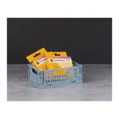 Klappkisten, stapelbar, 15cm x 10cm x 5,7cm, taubenblau, 4 Stück
