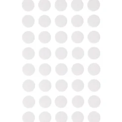 Klett-Punkte, selbstklebend, Ø12mm, 40er Set, weiß