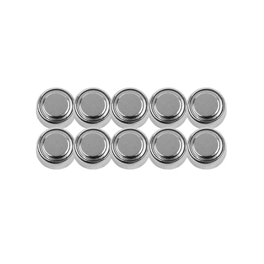 Knopfzellen-Batterien, Alkaline 1,5V AG13/LR44, 145mAh, 10 Stück