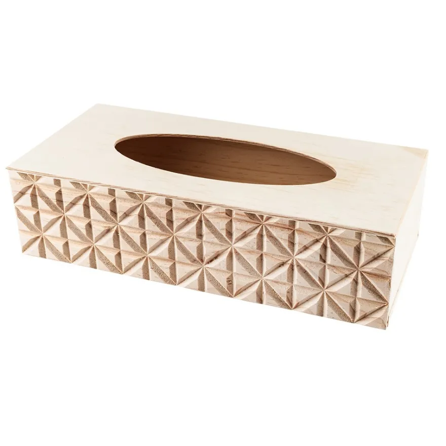 Kosmetiktuch-Box, Holz, 26cm x 12,3cm x 7cm