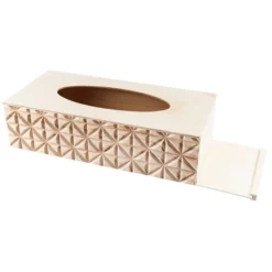 Kosmetiktuch-Box, Holz, 26cm x 12,3cm x 7cm