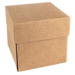Kraftpapier-Überraschungsbox, mit Album, 12,5cm x 12,5cm x 12,5cm