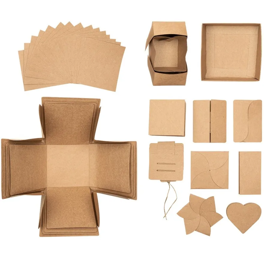 Kraftpapier-Überraschungsbox, 12,5cm x 12,5cm x 12,5cm, 300 g/m², 25-teilig