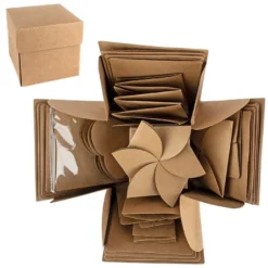 Kraftpapier-Überraschungsbox, 12,5cm x 12,5cm x 12,5cm, 300 g/m², 25-teilig