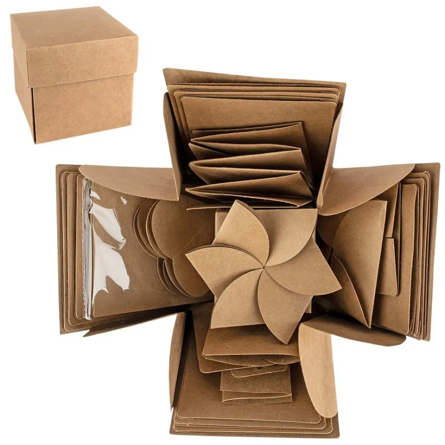 Kraftpapier-Überraschungsbox, 12,5cm x 12,5cm x 12,5cm, 300 g/m², 25-teilig