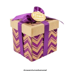 Kraftpapier-Geschenkboxen, quadratisch, verschiedene Größen, 5 Stück