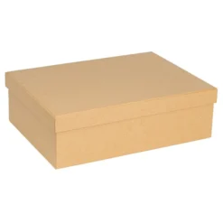 Kraftpapier-Geschenkboxen, rechteckig, verschiedene Größen, Rohlinge zum Weiterverzieren, 10 Stück