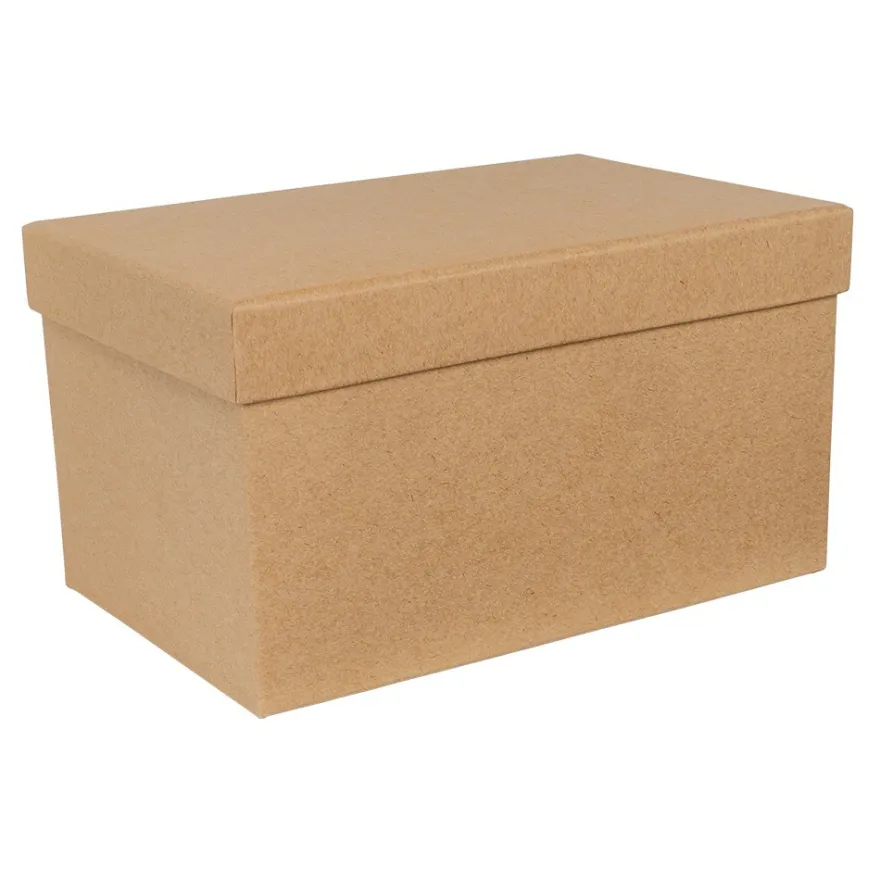 Kraftpapier-Geschenkboxen, rechteckig, verschiedene Größen, 5 Stück