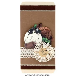 Kraftpapier-Sticker, Ø 2,5cm, Für Dich, auf Rolle, selbstklebend, 500 Stück