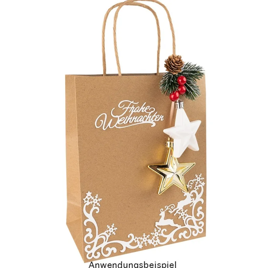 Kraftpapier-Taschen, 18cm x 23cm x 10cm, 170g/m², 16 Stück