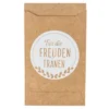 Kraftpapier-Tüten, Freudentränen, 10,6cm x 6,3cm, 200 g/m², weiß bedruckt, 100 Stück